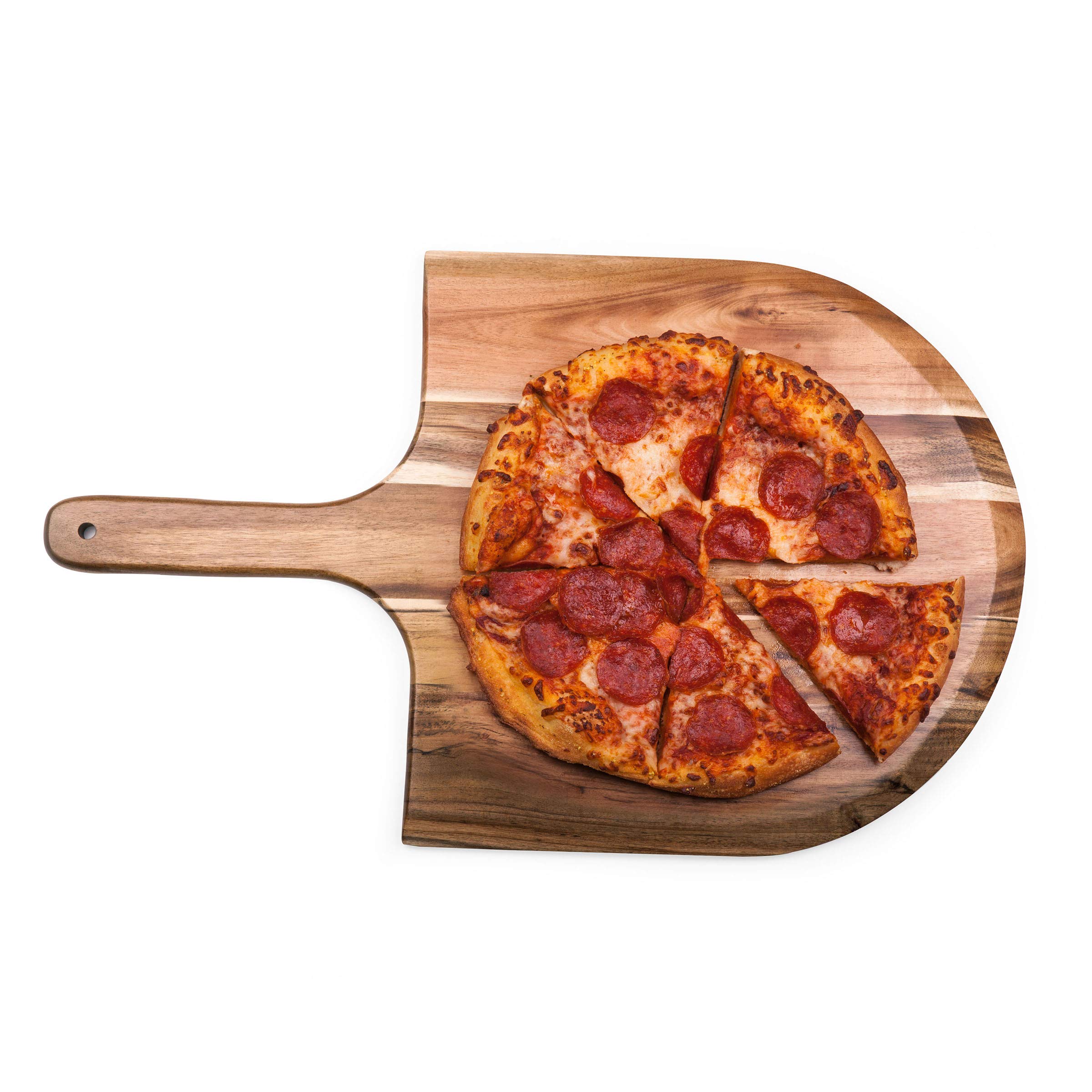 TOSCANA - a Picnic Time brand Acacia Wood Pizza Peel, Serving Pizza Paddle, Bread Peel, 22.75 x 14 in (Acacia Wood)