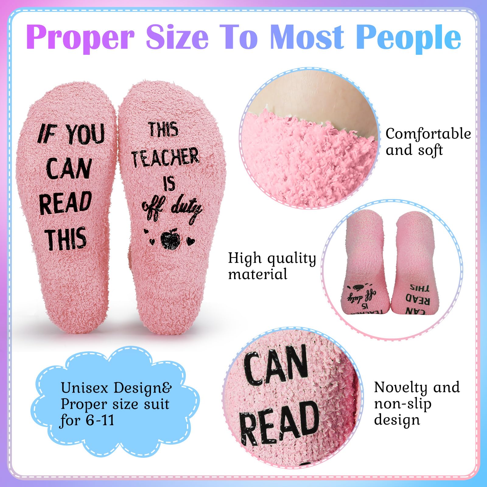 Fulmoon 40 Pcs Teacher Appreciation Gift Set from Students, Novelty Casual Socks Makeup Bag Keychain Mini Notebooks Ballpoint