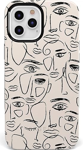 Vista 155 de Casely Funda para iPhone 12/12 Pro Compatible con MagSafe Funda de mármol negro