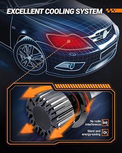 Miniatura 6 de SEALIGHT - Bombillas LED 9007HB5 de haz dual alto y bajo 9007, 20,000LM, 600%, repuesto de bombillas halógenas, luz de xenón blanca de 6000K,