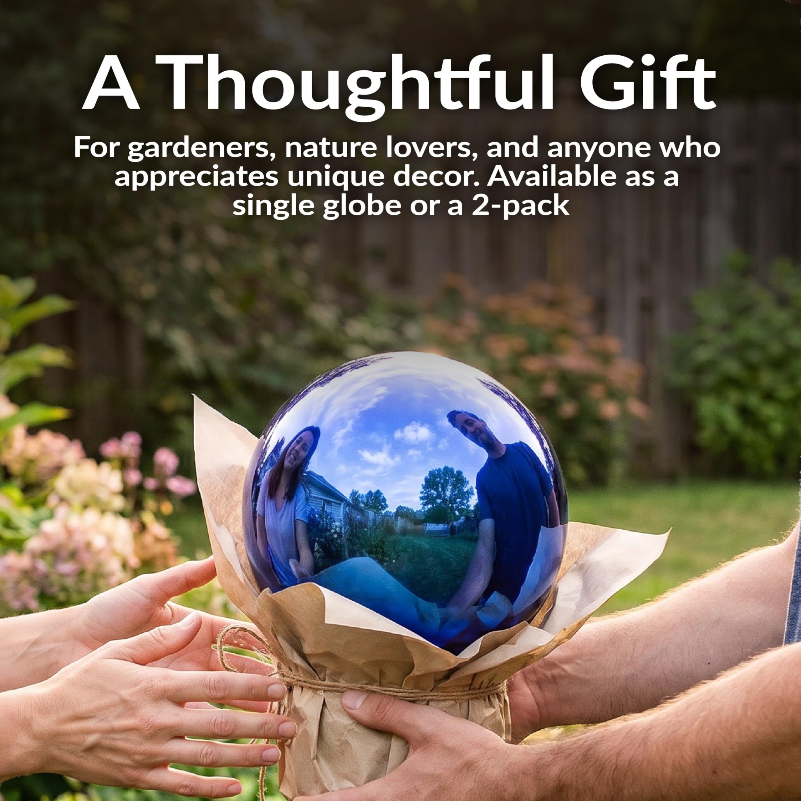 Amazon.com: Sunnydaze 10-Inch Handblown Mirrored Glass Gazing Ball