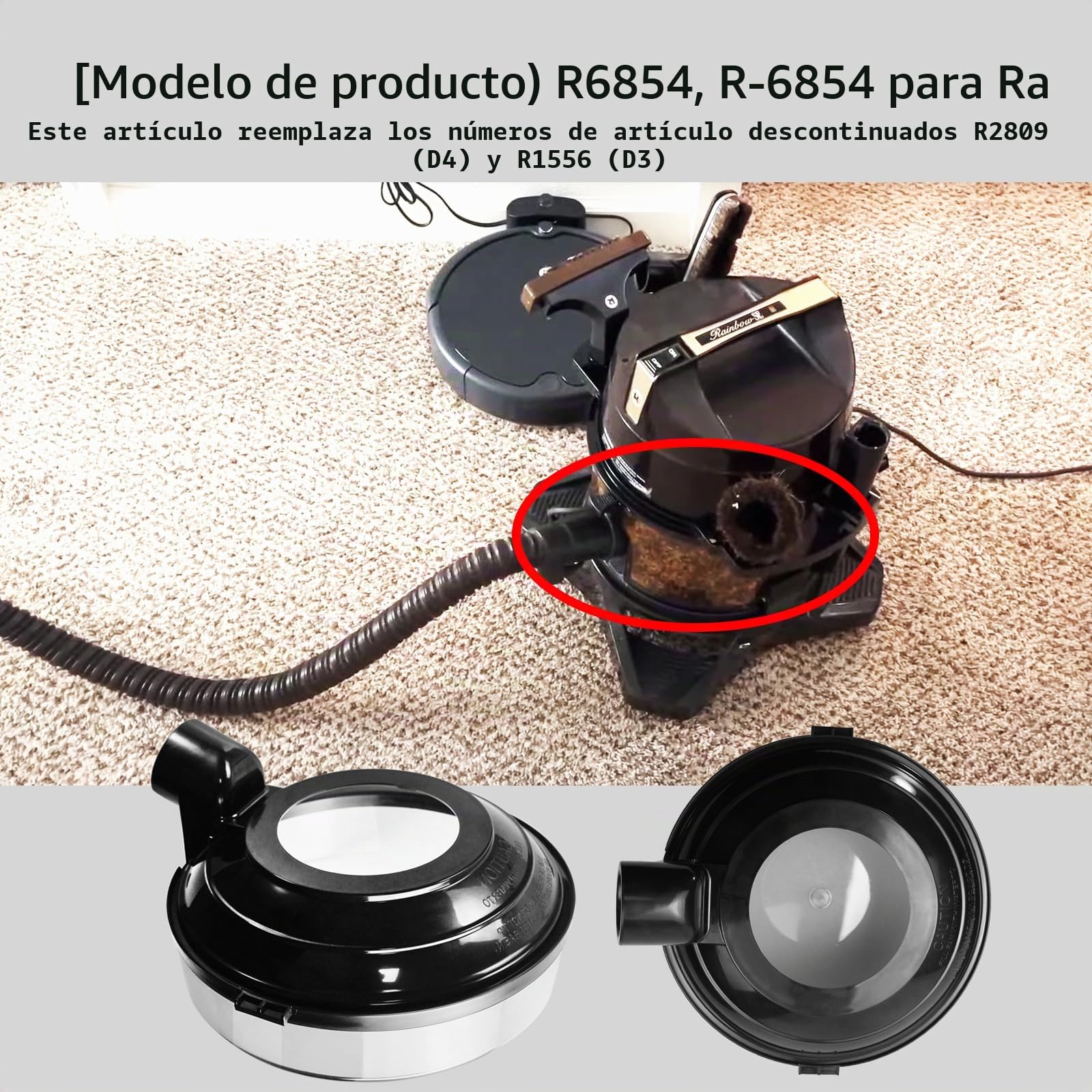Bandeja de agua de 2 cuartos (lavabo) compatible con aspiradora Rainbow modelo D4C SE (edición especial), D4C, D3C y D3A, reemplaza los números de artículo R2809 (D4) y R1556 (D3)