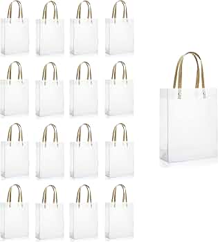 Amazon | siawadeky ラッピング ギフトバッグ 16枚入 透明 手提げ袋