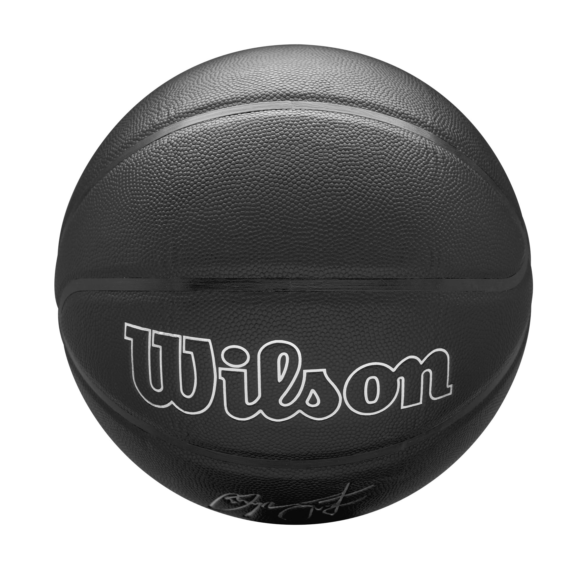 Wilson NBA Player Evergreen Basketball, Mit Pure Feel Bezug, Ideal Für Spiele Im Freien, Wetterfest, Spieler: Tatum, Farbe: Schwarz, Größe: 7