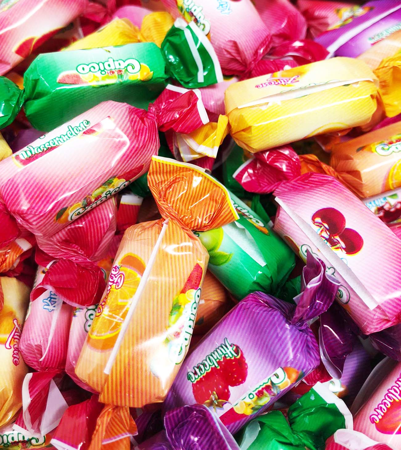 Tise Süsswaren Kaubonbons Fruchtmix 8x1Kg (8Kg) Wassermelone Kirsche Apfel Orange Himbeere Wurfmaterial Karneval Giveaway
