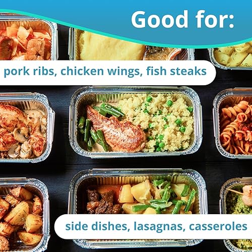 Miniatura 6 de IDL Packaging Tapas de papel de aluminio para sartenes de mesa de vapor de aluminio de tamaño completo - 21 x 13 pulgadas (paquete de 25) - Cubierta