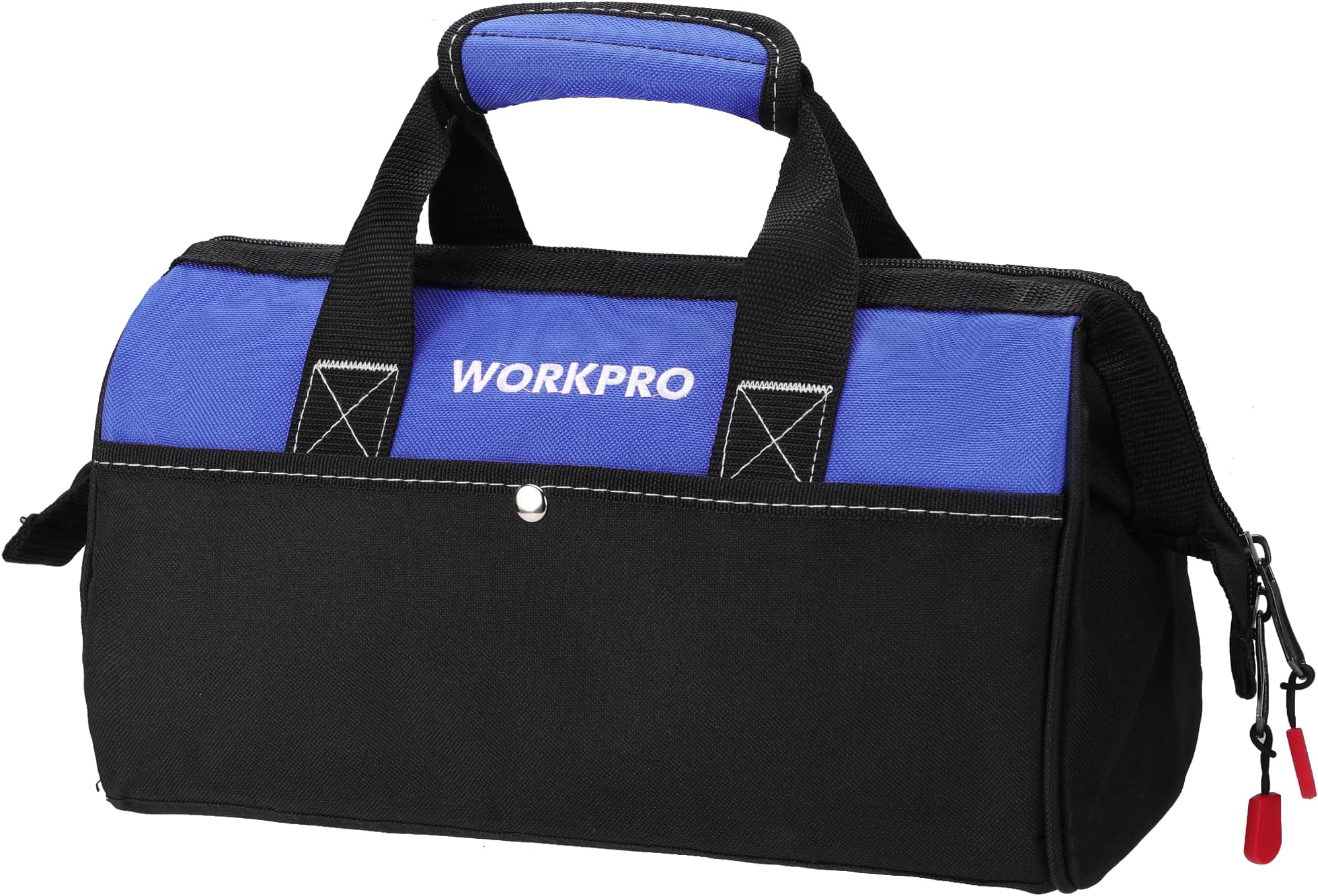 WORKPRO 13-inch Tool Bag, Wide Mouth Small Tool Bag with Inside Pockets ...