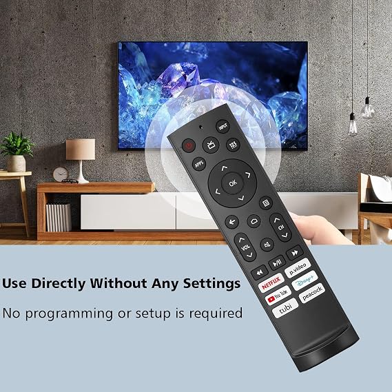 Universal Remote Control for Hisense Android/Google Smart TV, Replacement for Hisense UHD 4K ULED Google TVs (No Voice Function)