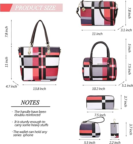 Miniatura 3 de 2E-youth Designer Purses and Handbags for Women Satchel Shoulder Bag Tote Top Handle Bag