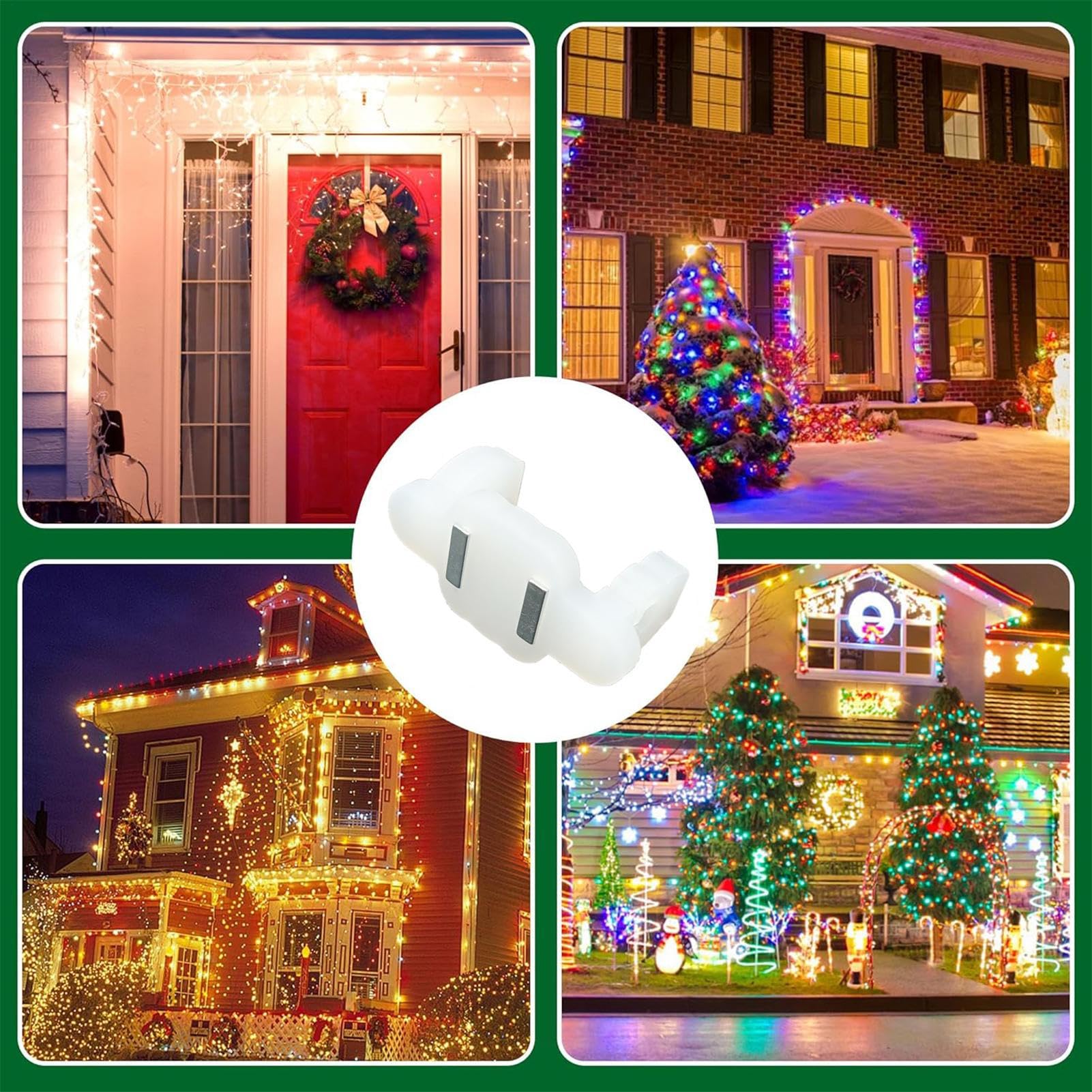 Ganchos Para Luces De Navidad Para Canalones 50 Piezas Ganchos Magnéticos