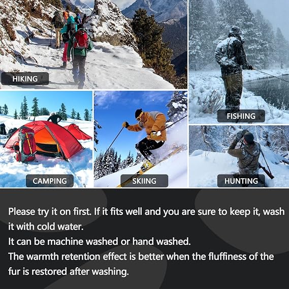 Men's Fleece Lined Tactical Pants Water Resistant Warm Cargo Pants