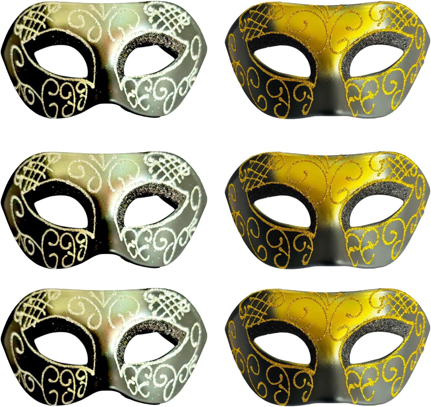 - Party Colourful Super Saver Plain Eye Mask for Halloween, Xmas Party, Birthday Party, Adult Party for Men and Women Masquerade Ball Mask Pack of 06