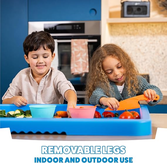 Toyrific Play Tray Activity Table for Kids, Sensory Play Tray, Kids Messy Play Table, Water and Sand Play Table, Outdoor and Indoor Use