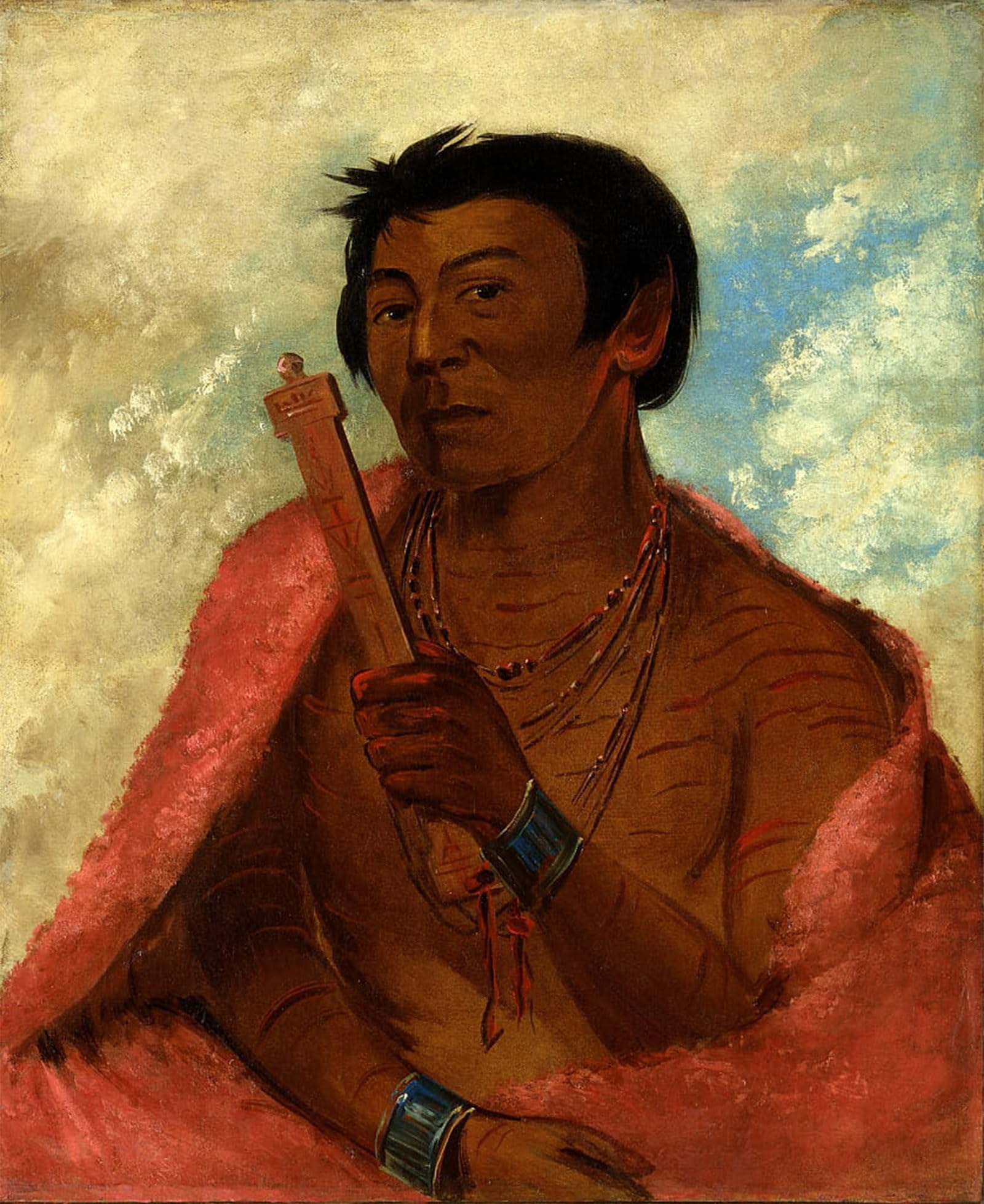 SERENDIPITP Vintage Wall Art Canvas Nordic Poster Canvas Print Picture the Sauk in the Act of Praying by George Catlin Wall Art Poster for Home Decor 60x90cm