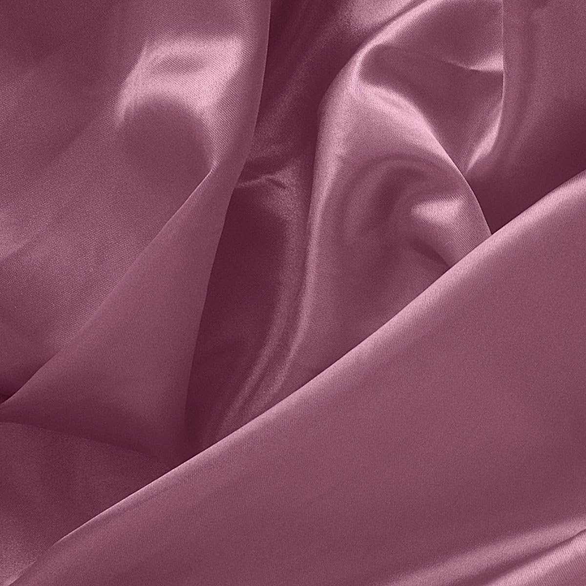 Solid Charmeuse Satin Polyester Dressmaking Fabric Per Yard 60 Inches Wide (The Fabric Exchange) (Mauve)