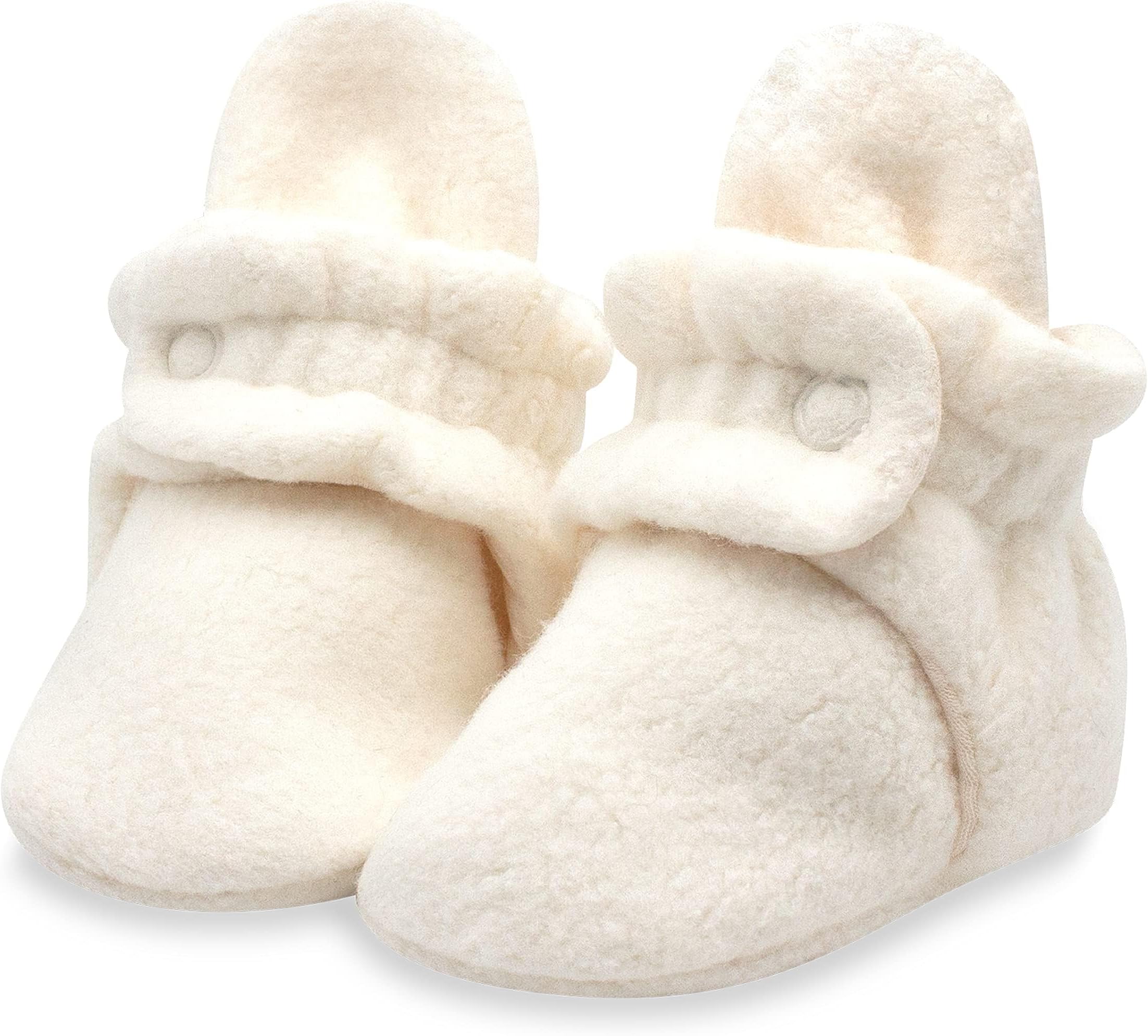 Baby Boys' Cozie Fleece Baby Booties With Grippers