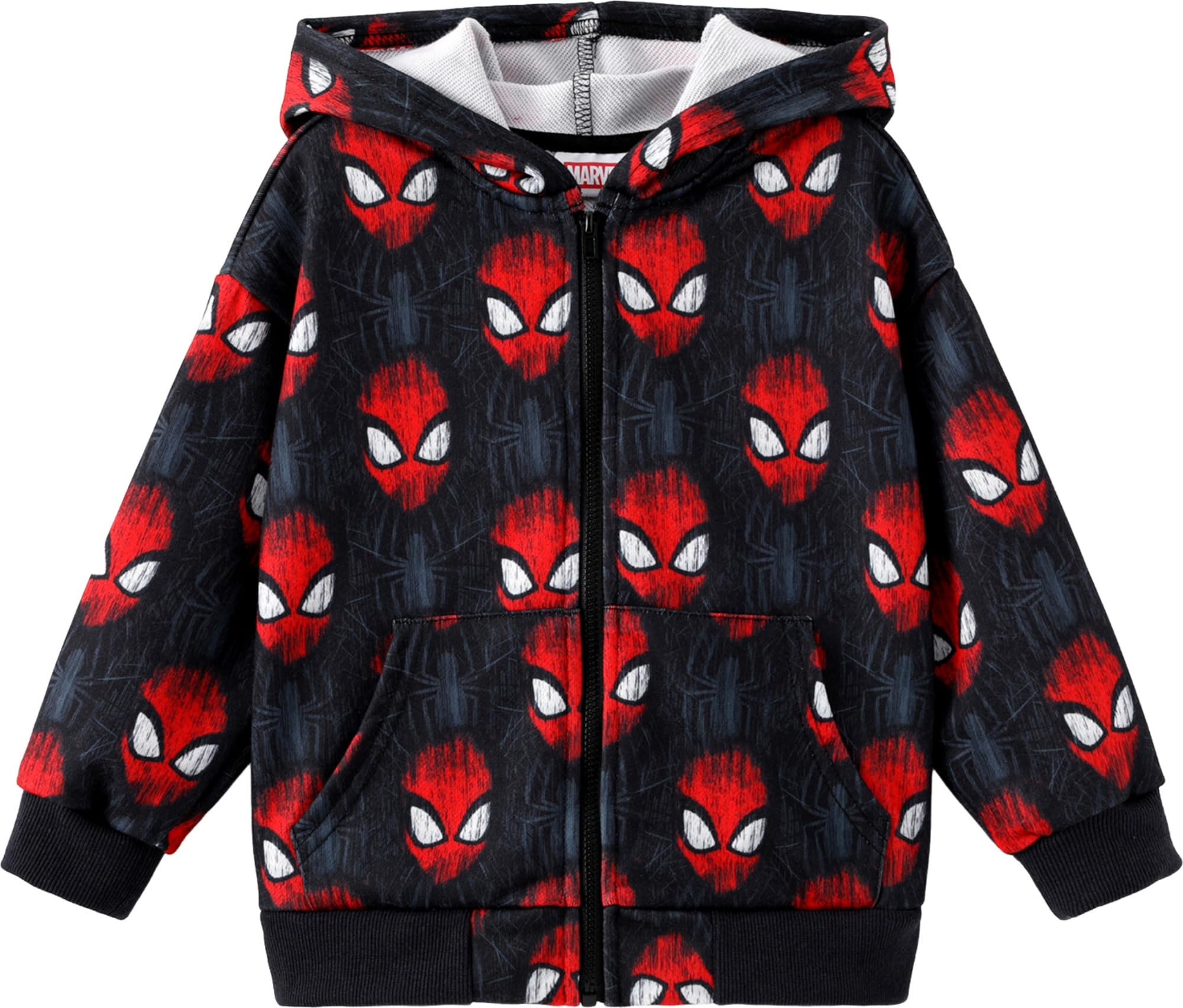 Marvel Zipper Hoodie Spiderman Hood Sweatshirt Hulk Cardigan Boy Girl 2-12Y ClimatePartner certified