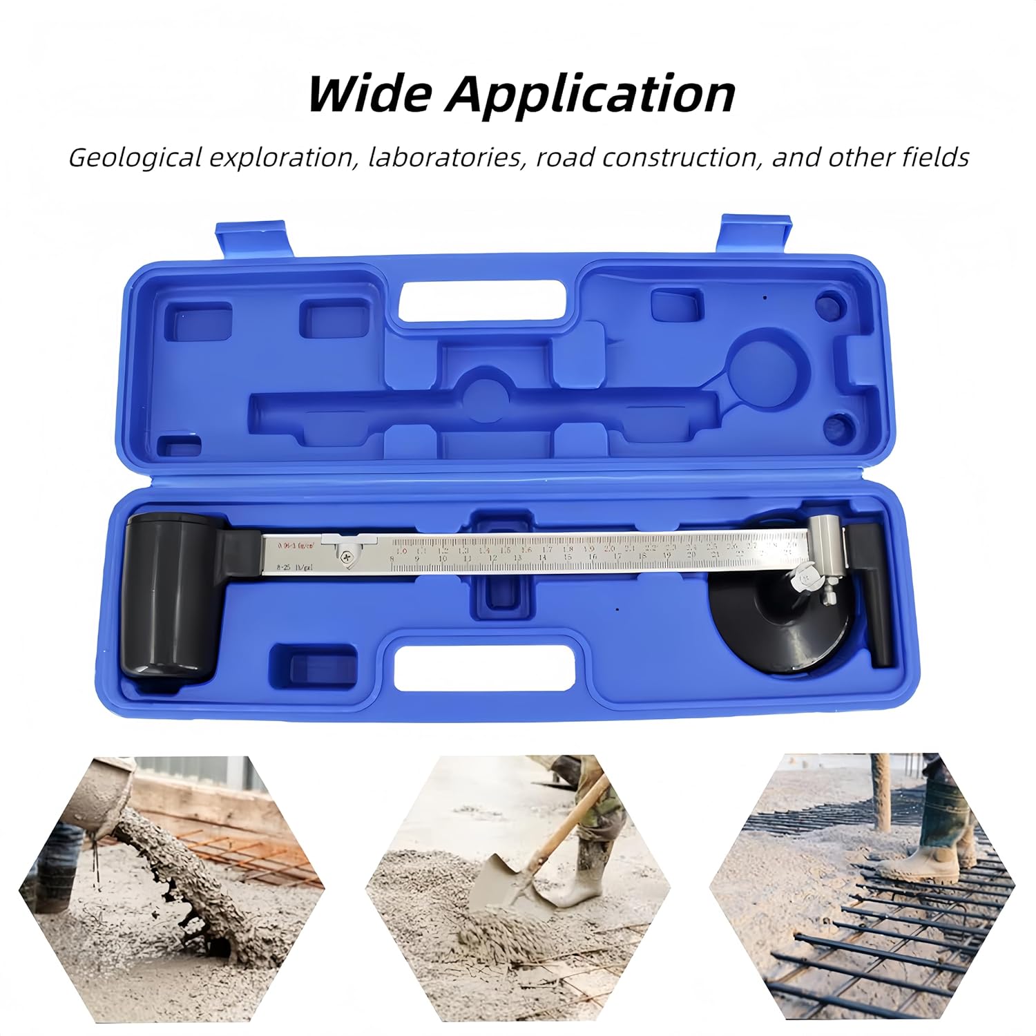 Mud Hydrometer, Balance Scale Mud Liquid Densimeter Tester, Double-Scale Laboratory Hydrometer with Toolbox for Road Construction Laboratory 0.96-2.5g/cm3