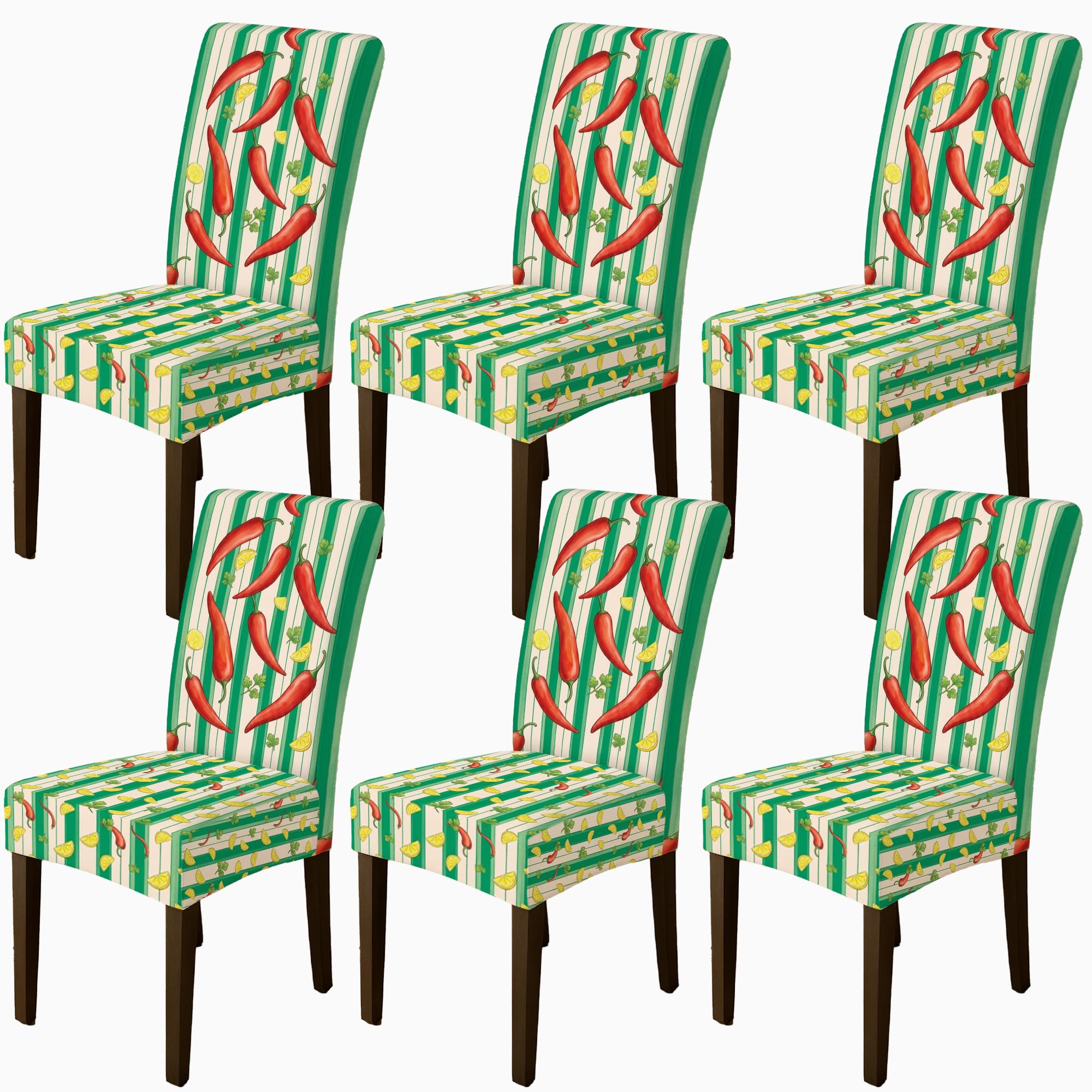 Housse de chaise lot de 6 lavable pour protéger et colorer votre salle à manger