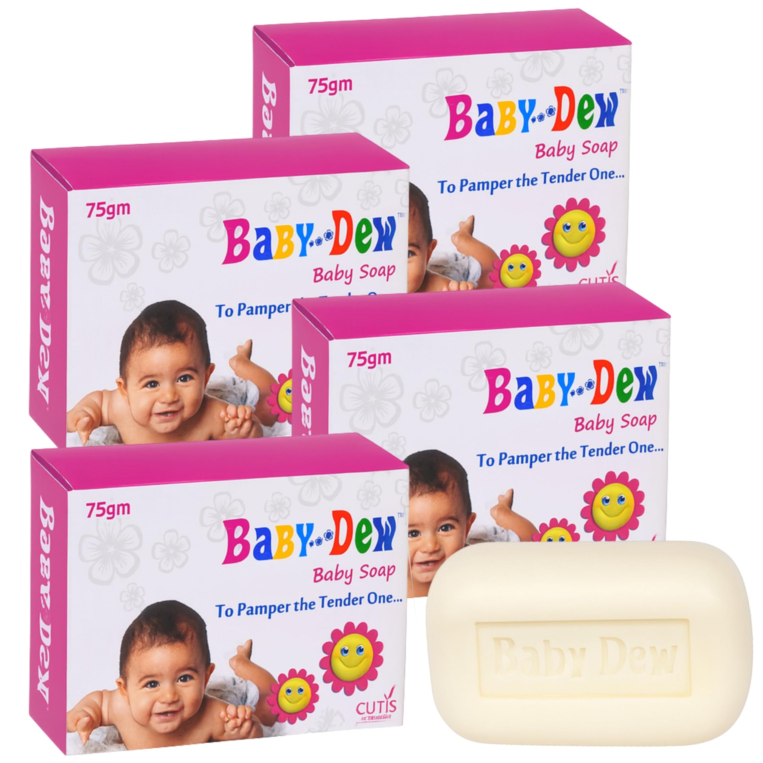 Rotex Cutis Baby Dew Baby Soap | For Baby’s Sensitive Skin | Gentle Cleansing, Skin-friendly, pH 5.5, 75gm, Pack of 4-picture-20