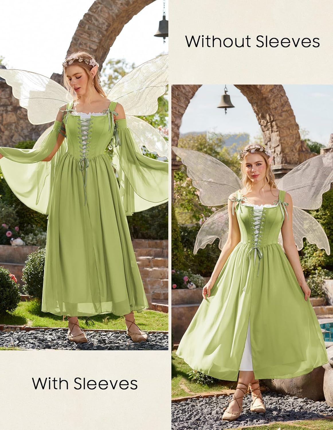 Scarlet Darkness Renaissance Costume Women Fairy Corset Dress Medieval 2 Piece Set Bell Sleeve Cosplay Overdress