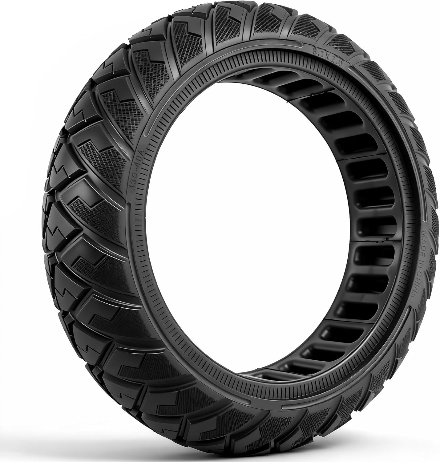8.1 Inch Scooter Tire, 8.1x2.0 Off road Solid Tire, Fit for Segway Ninebot E2/ E2 Plus，Fits Xiaomi 4 Go Scooter，Explosion-proof, Non-slip, Colored