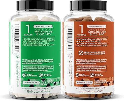 Miniatura 8 de Pure DIM 200 Mg y Pure Vitex 400 mg Suplemento Bundle Apoyo de equilibrio hormonal para energía, estrés, apoyo natural del síndrome premenstrual