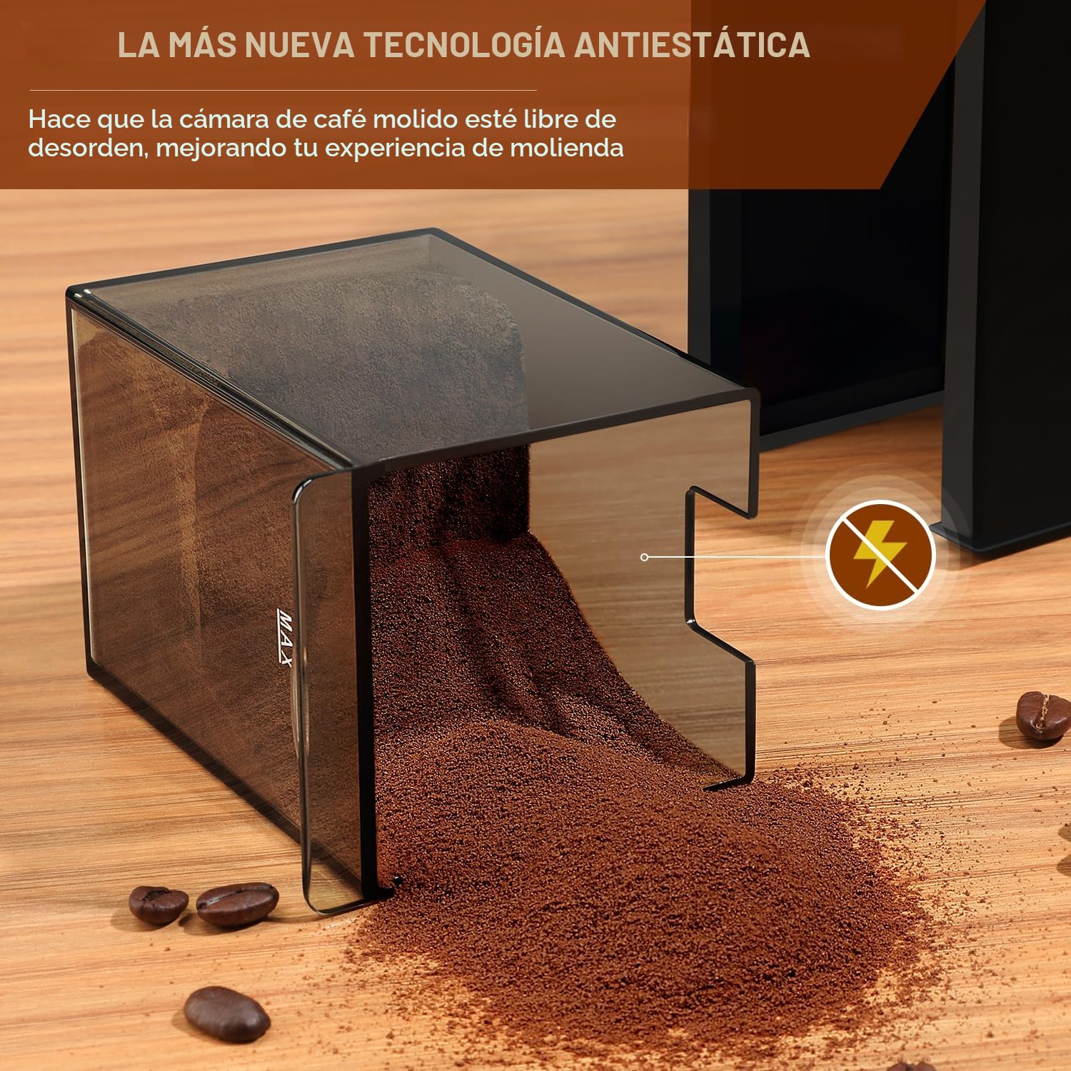 Molinillo de café eléctrico,Molinillo de café ajustable con 28 posiciones de molido precisas para prensa francesa, café de goteo y espresso,12 tazas (Negro)