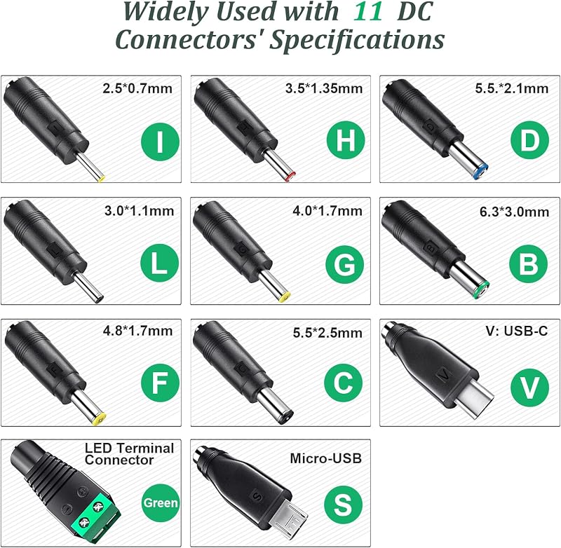SoulBay 36W univerzális AC/DC adapter 3V-12V 8 csatlakozóval háztartási elektronikához