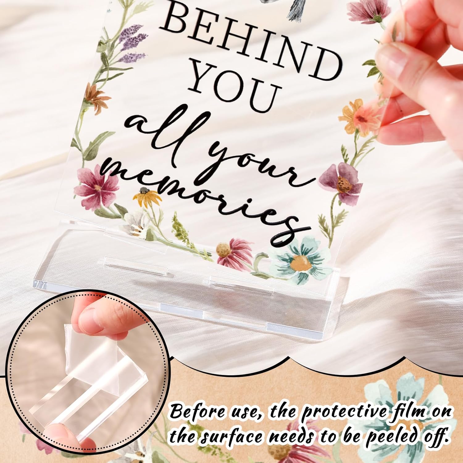 Vercraft 6 Pcs Graduation Tables Centerpieces Wildflower Candy Bar Table Decoration Please Take One Sign Congrats Acrylic Sign Centerpieces with Stand 5x7" Floral Table Display Graduation Party Decor