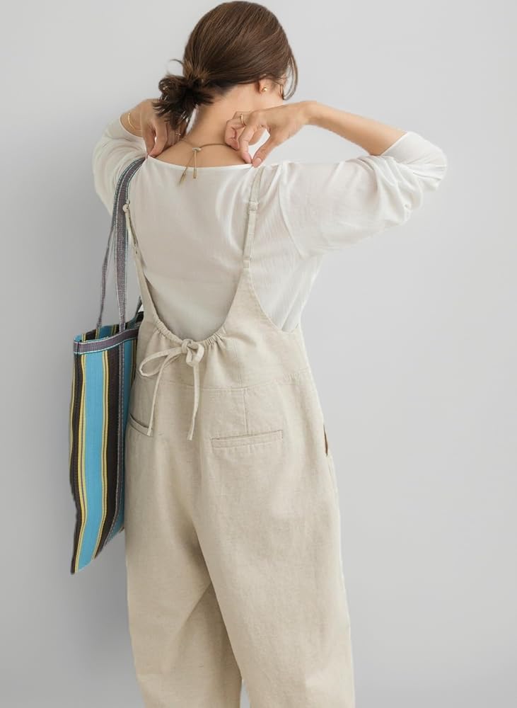 コットンリネンBACKギャザーサロペット URBAN RESEARCH DOORS｜コットンリネンBACKギャザーサロペット