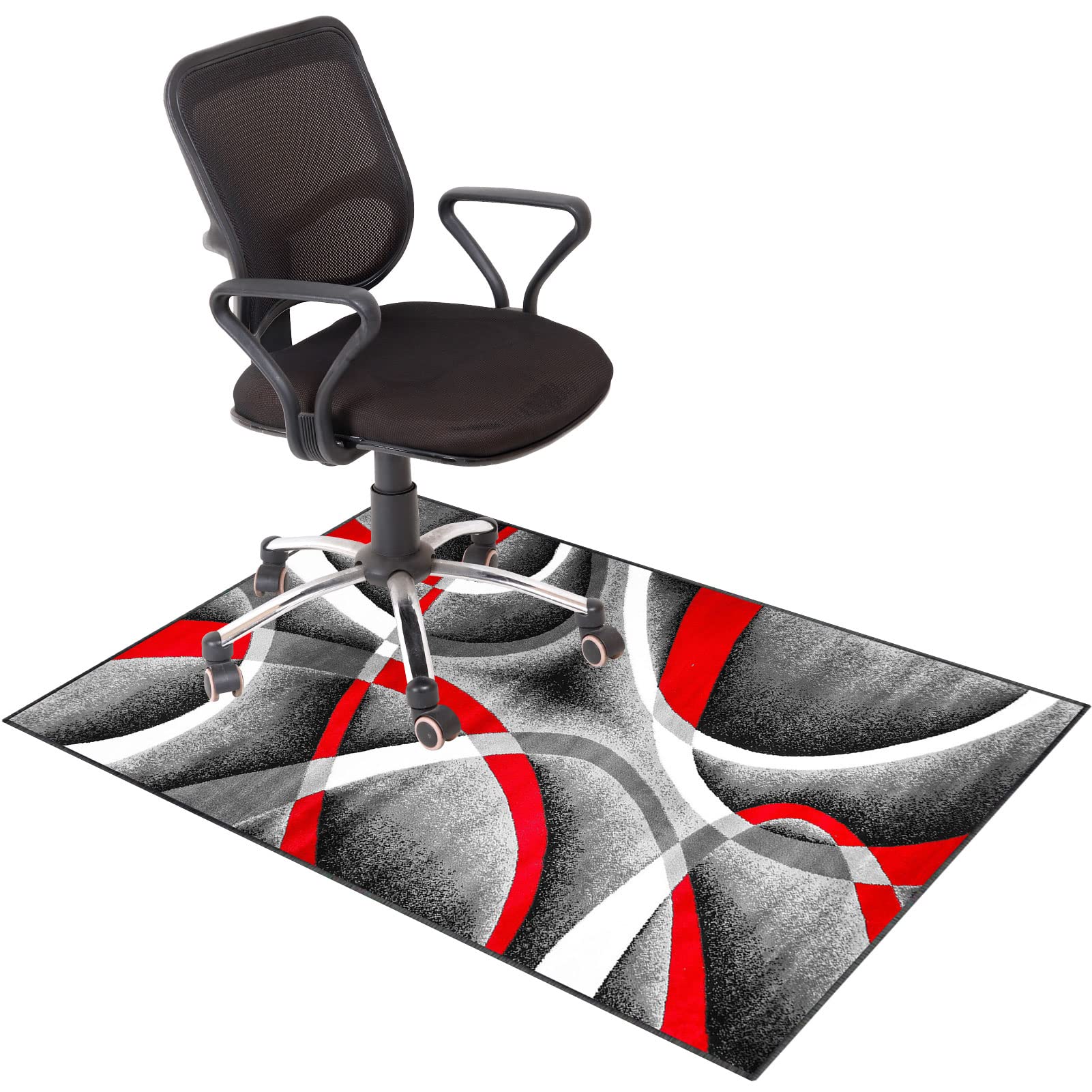 EYZO 120 × 160 cm Chair Mat For Carpeted Floor, Gaming Chair Mat, Office Chair Mat, Multi-Purpose Carpet Protector, Desk Chair For Carpeted And Hardwood Floor, Protects Floors, Non-Slip Soundproofing