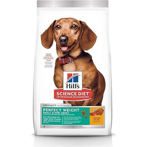 Hill's Science Diet Adult Perfect Weight Small & Mini Chicken Recipe Dry Dog Food, 15 lb. Bag
