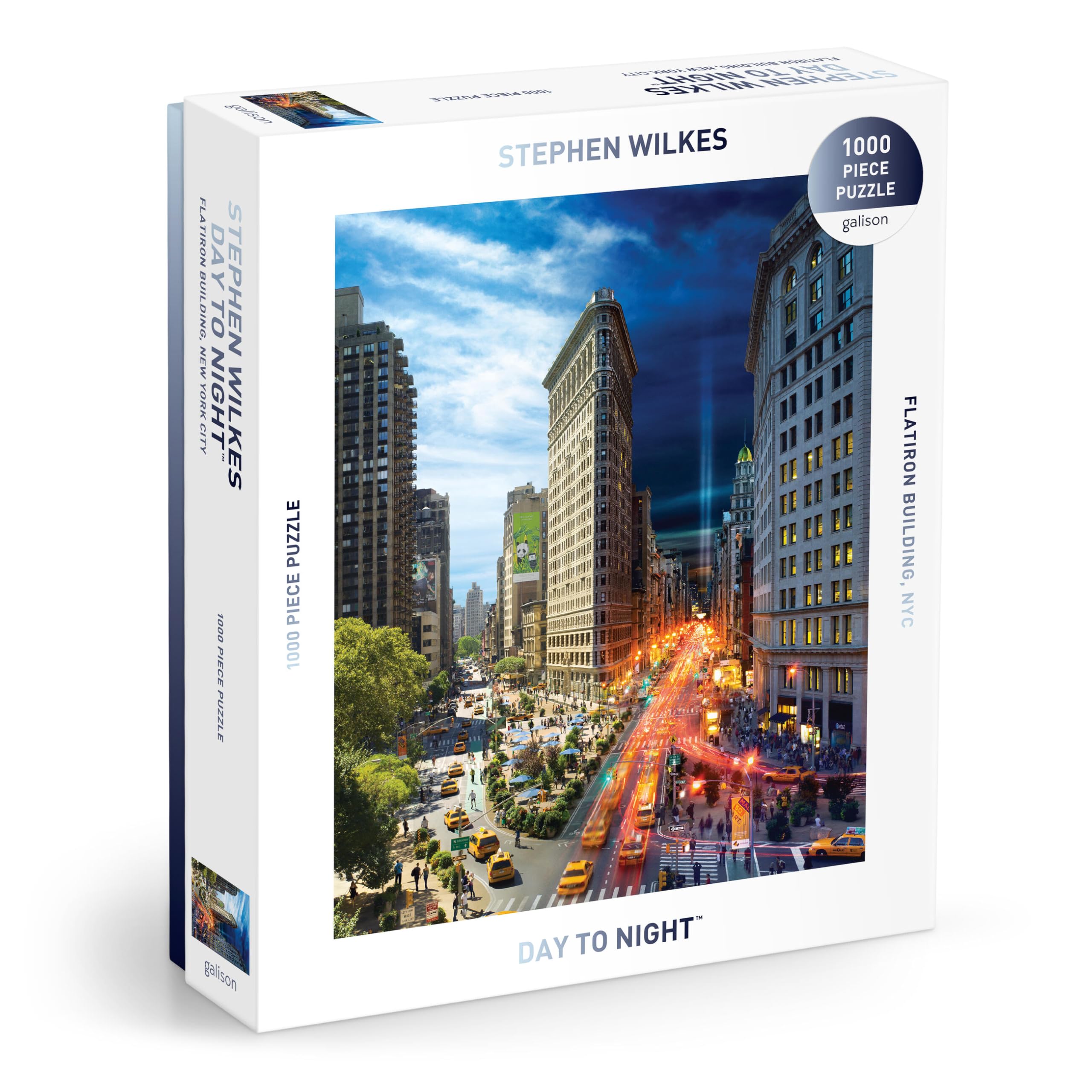 Galison Flatiron  1000 Piece Stephen Wilkes Jigsaw Puzzle Featuring Beautiful Day To Night Photography Of Iconic NYC District