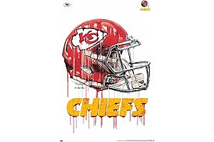 Drip Helmet 20 Wall Poster: Show Your Support for KC Chiefs