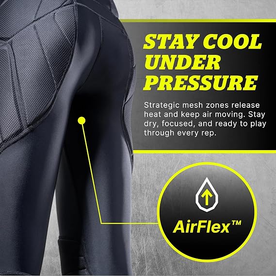 Storelli Womens NoBurn BodyShield GK Goalkeeper Leggings Padded Soccer Goalie Pants with XRD Impact Protection