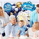 Rozi Decoration Prince Theme Birthday Parties Decorations Items Set of 46 Pcs for 1 Year Bday Décor | Blue Theme Birthday Decoration Kit for Kids, Boys Party Decor gallery image