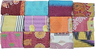 Vintage Kantha Scarf Neck Wrap Stole 100% Cotton Hand Quilted Women Scarf Lot 5 Pcs