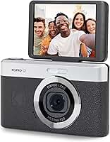 KODAK Câmera digital com zoom PIXPRO C1 Black – 13 MP compacta aponte e fotografe com tela flip LCD de inclinação de 2,8 polegadas 180°, design retrô vintage com zoom 4X e vídeo Full HD 1080p