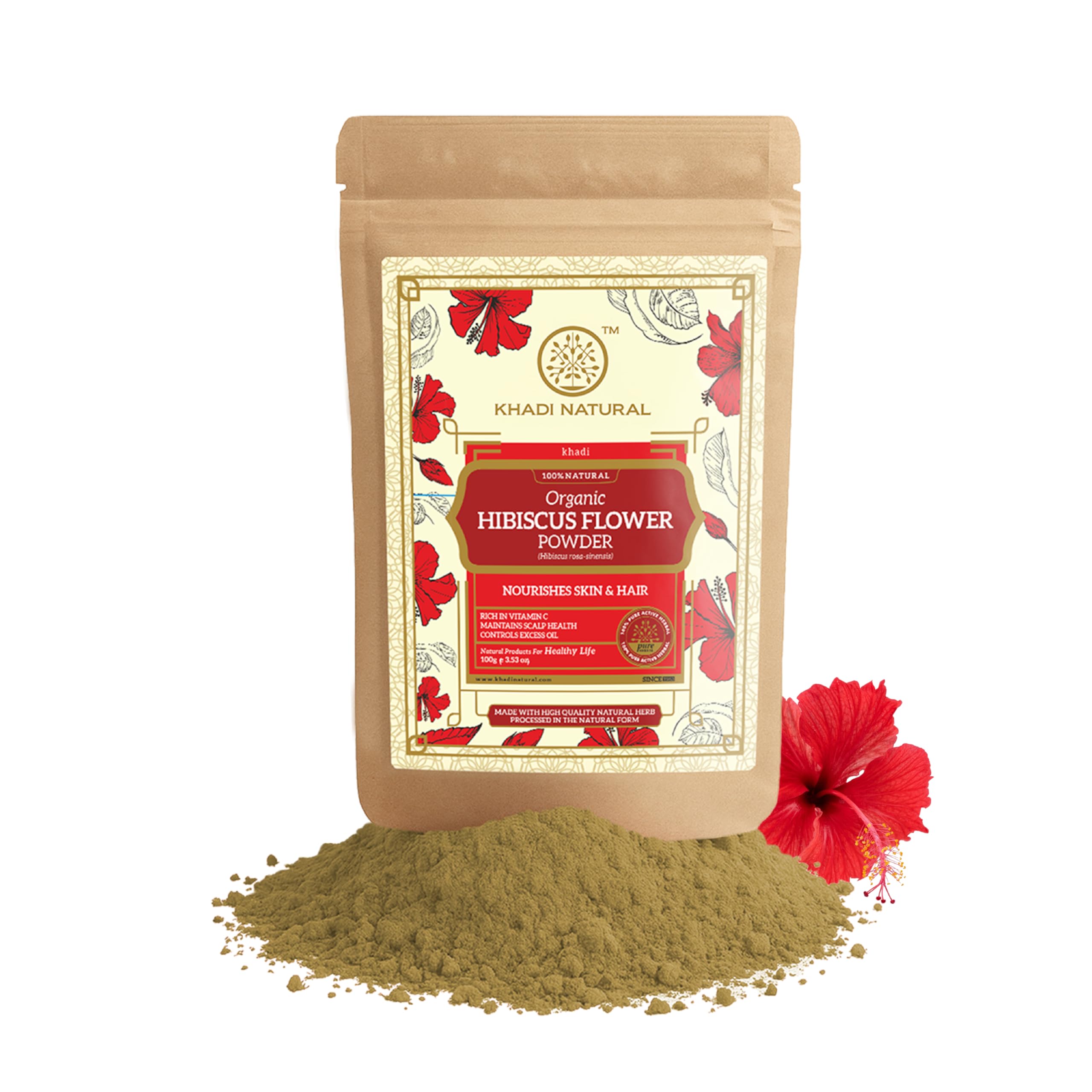 KHADI NATURAL HIBISUCS FLOWER ORGANIC POWDER-image-18