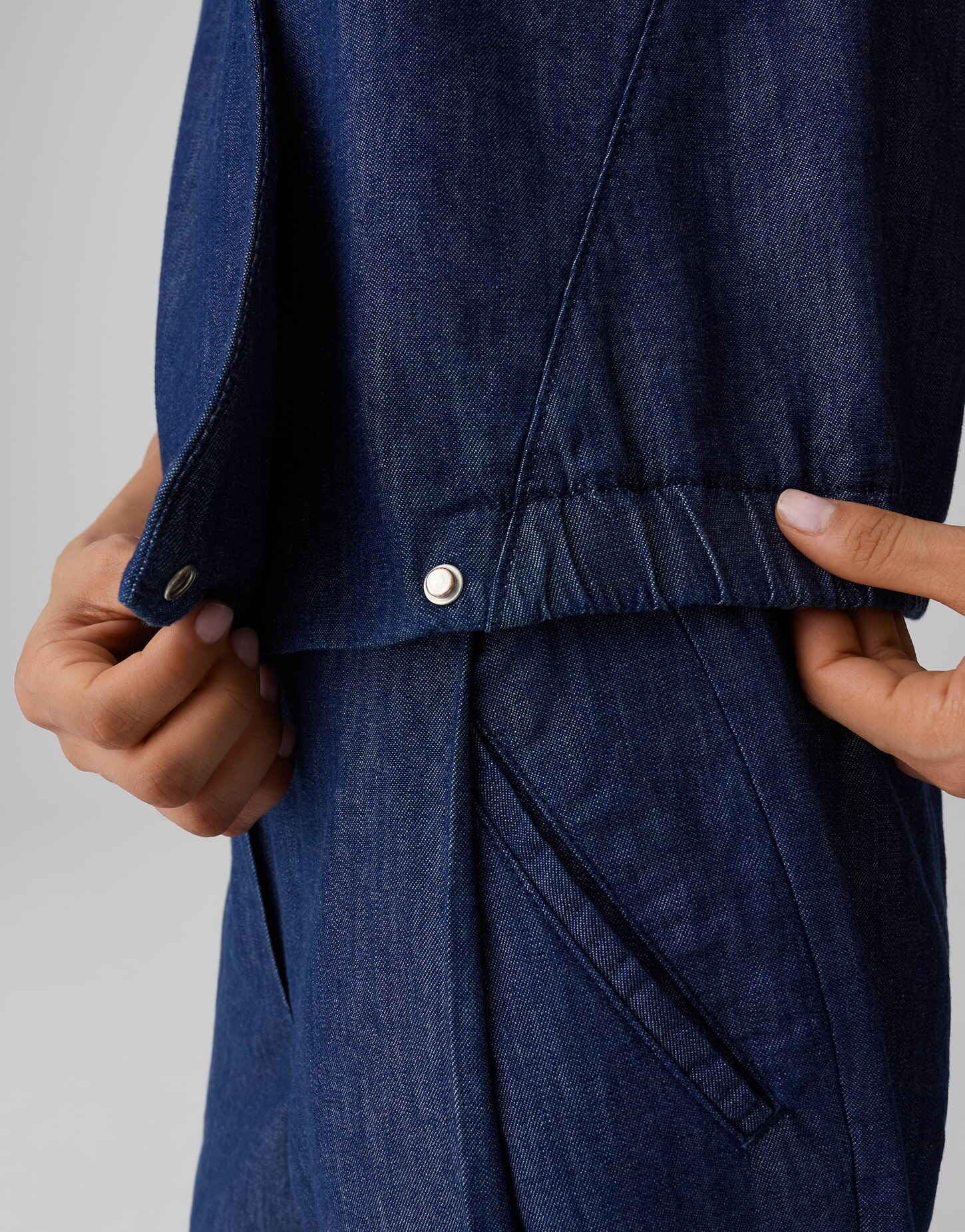 OPUS Damen Weste | Weste aus weichem Chambray Denim
