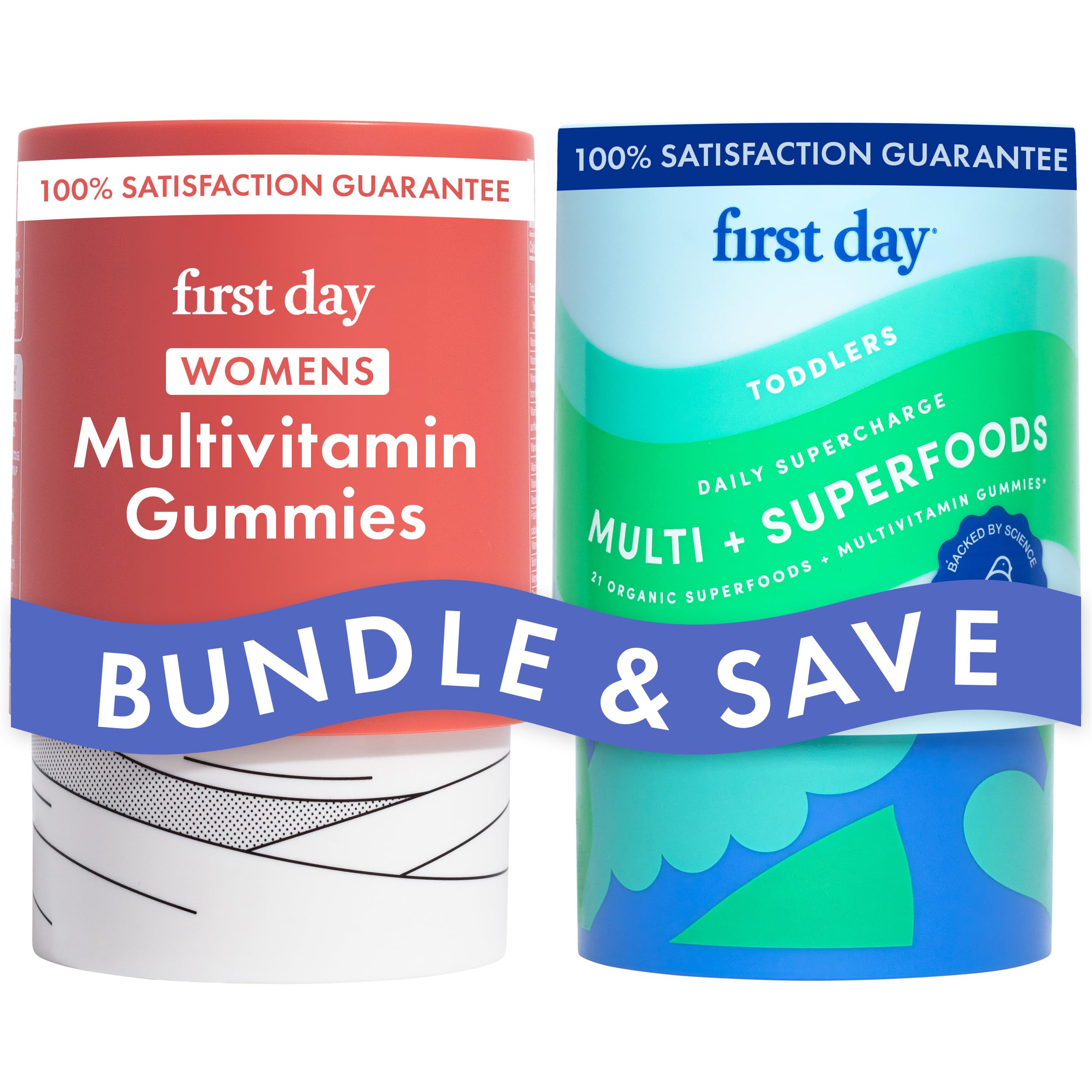 FIRST DAY Womens Multivitamin + Toddlers Multivitamin Bundle