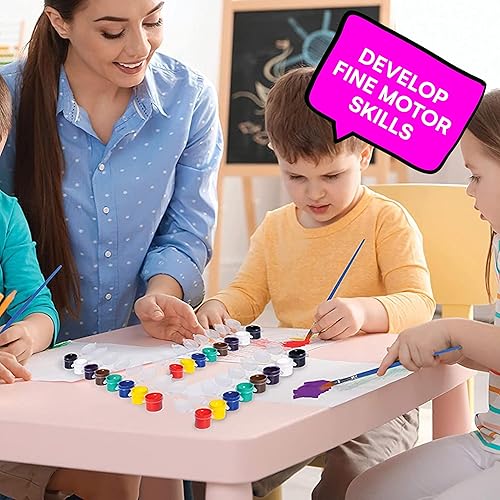 Miniatura 3 de Juego de pintura lavable para proyectos de arte y manualidades infantiles, juego a granel de 12 juegos de pintura no tóxica y lavable, perfecto para