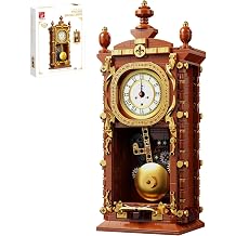 TYCOLE Vintage Wall Clock Classic Stem Toy with Real Clock Function and Manual - Connectable Mechanical Pendulum - Unique Home Decoration and Collectible for Adults and Children