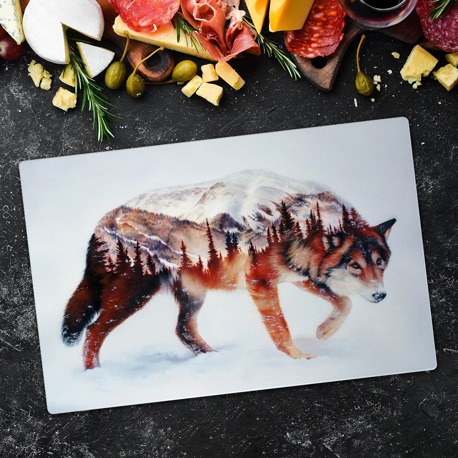 Coloray Planche à Découper Induction Cuisson 80x52cm Protection Plaque