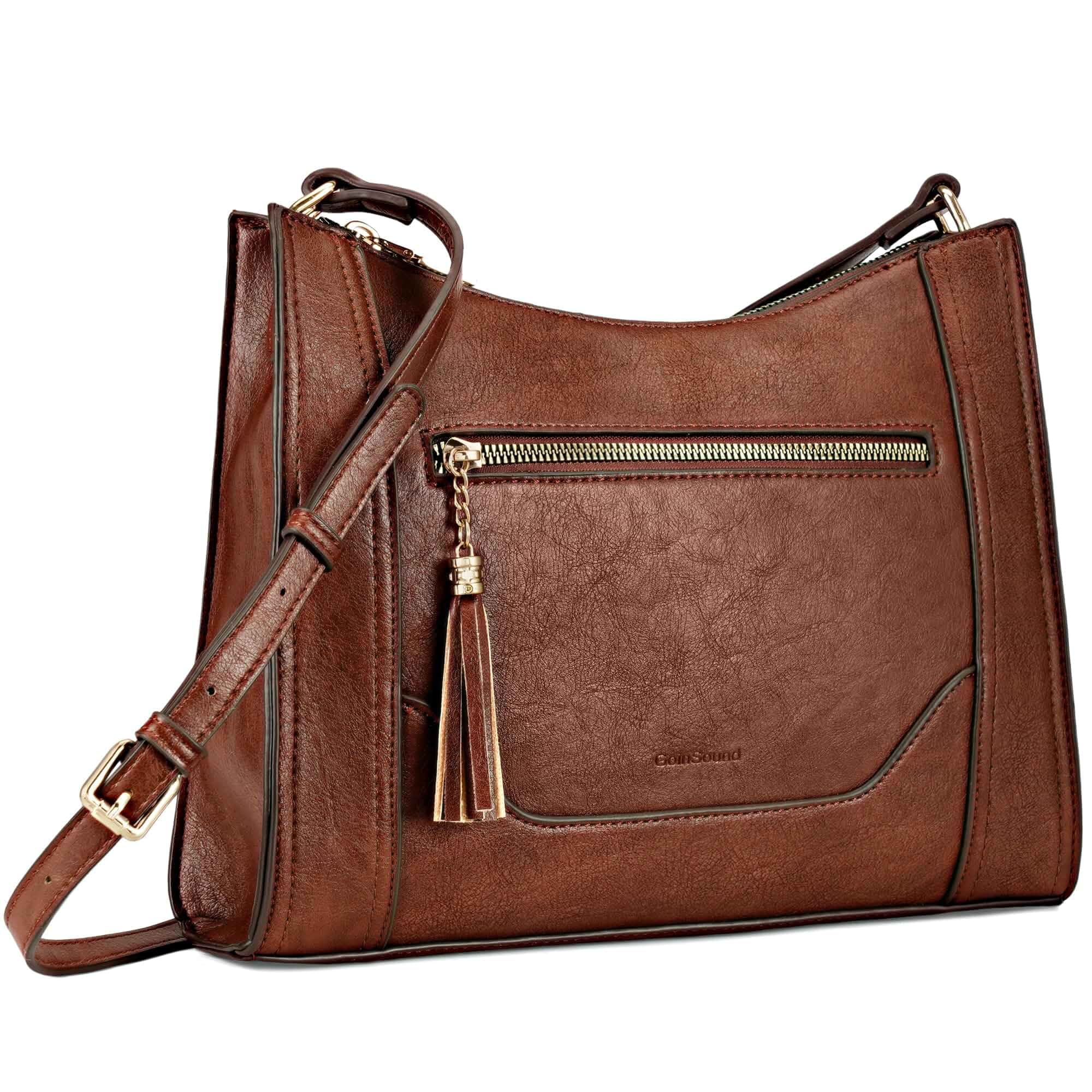 Medium Tassel Crossbody Purses for Womens with Adjustable Strap Organized Storage：2 Compartments,Structured Tassel Bag, Long Adjustable Straps, Occasions:Travel Everyday Work