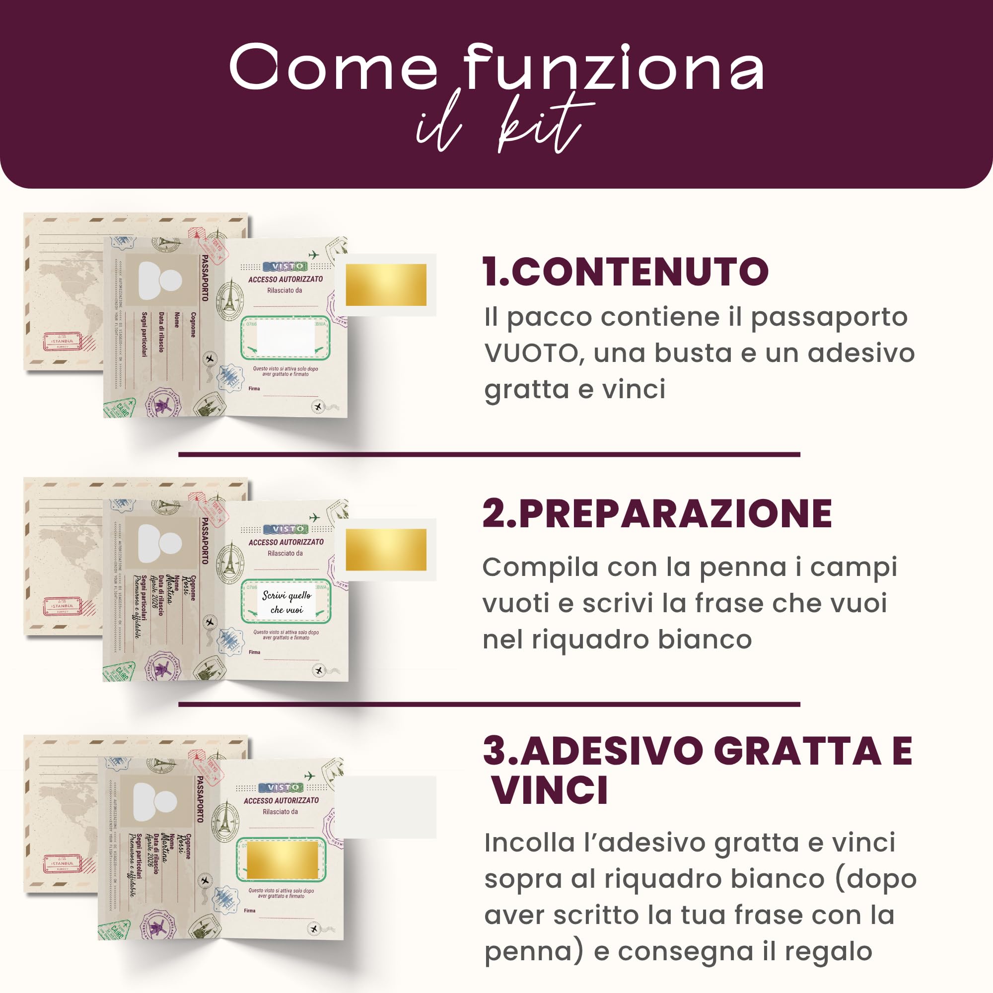 Gratta e Vinci Personalizzato Vuoto Annuncio Gravidanza ai Nonni Testimone di Nozze