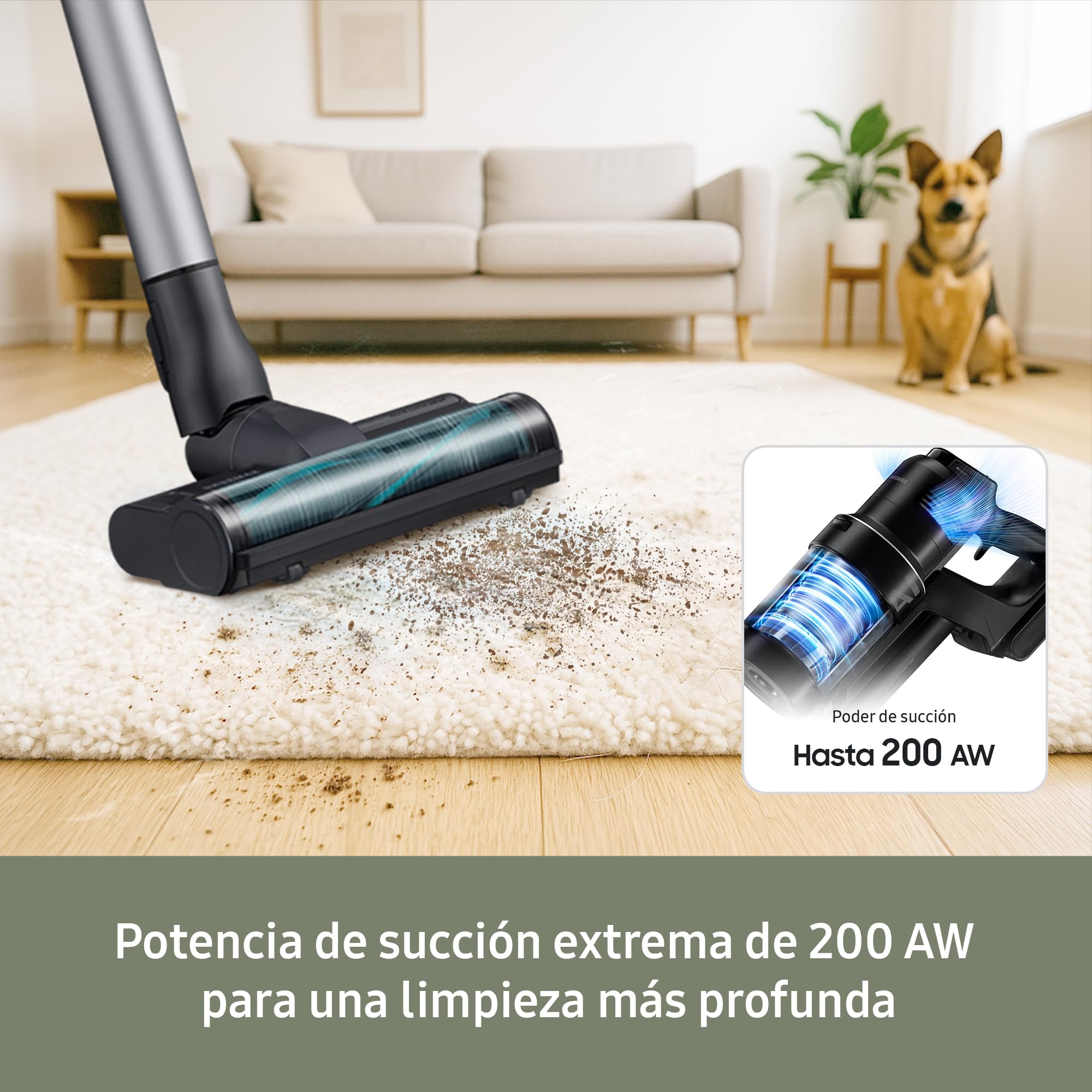 Samsung Cable Jet 75E VS20B75AGR5/WA Aspirateur pour Animaux de Compagnie avec Brosse 200 W