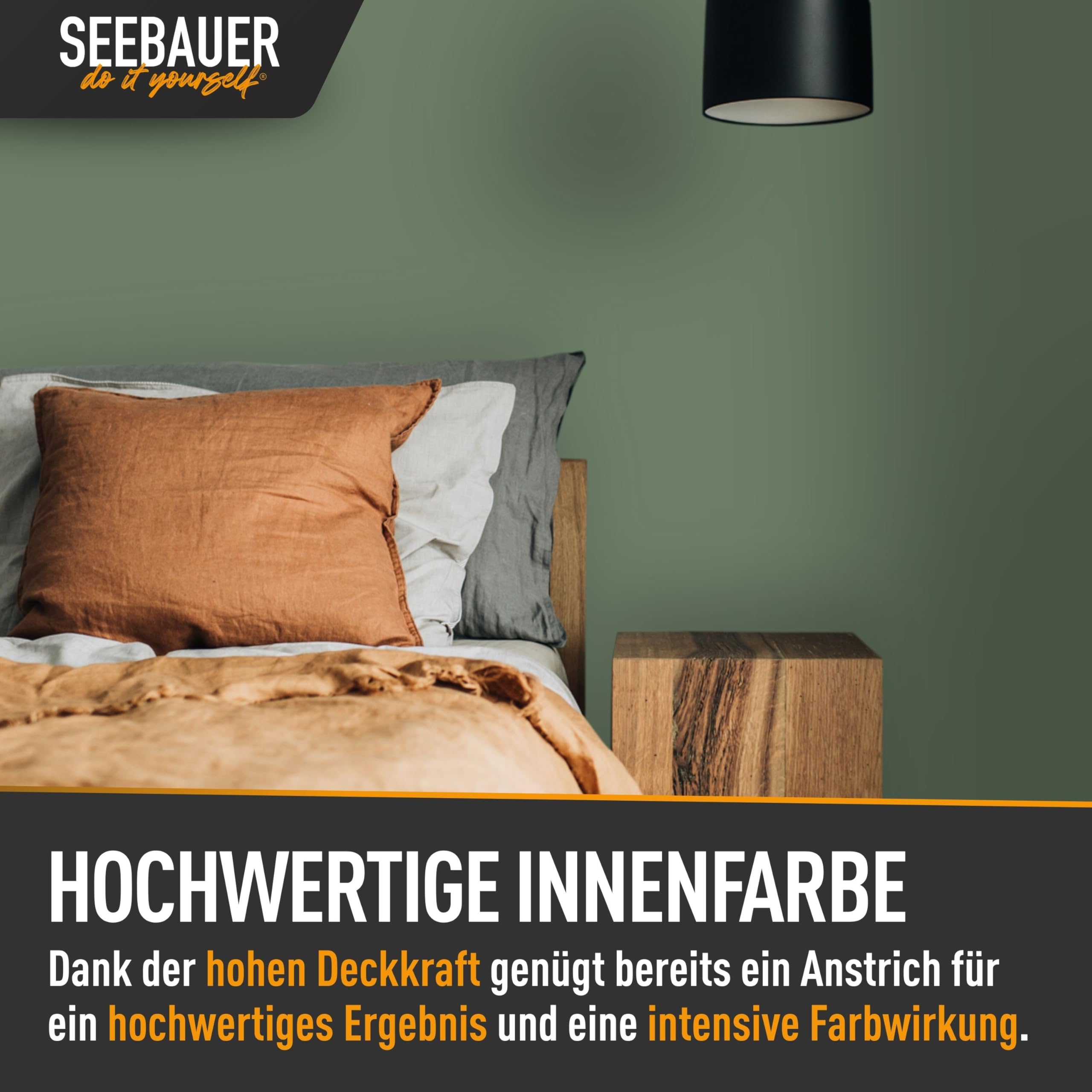 Wandfarbe Grün 2,5L für Innen (No. 760 Nordic Wood) Edelmatte dunkelgrüne Innenfarbe - Grüntöne sehr hohe Deckkraft - Matt, Abwaschbar und Tropffrei