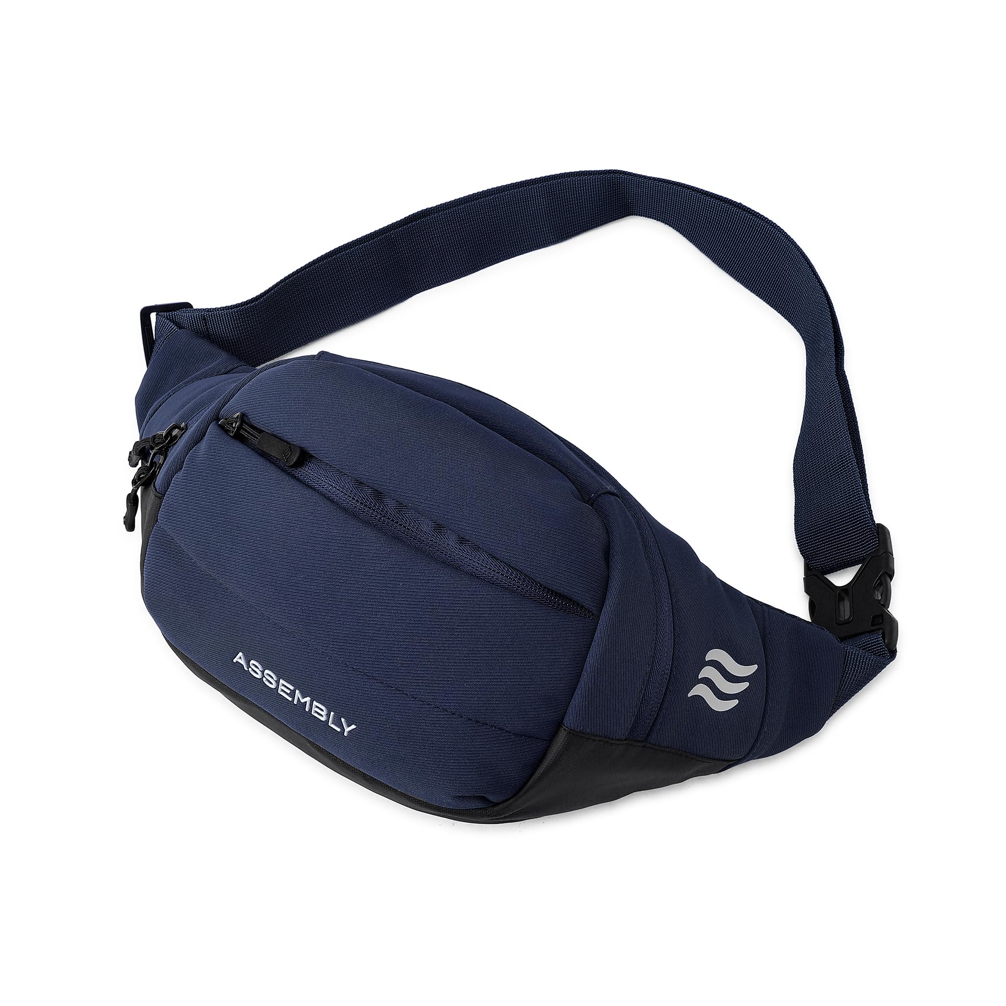 Assembly Unisex Cross Body Fanny Pack with Adjustable Strap (38.5 cms) | Padded Waist Bag with Zipper Pockets for Comfort Travel -Float(Cobalt)-image-1